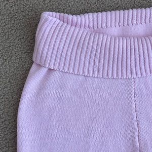 light pink flare knit leggings NWOT